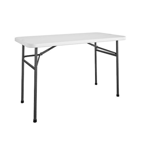 Templeton 24.05 x 48 in. Casual Rectangular Folding Table White TE2741414